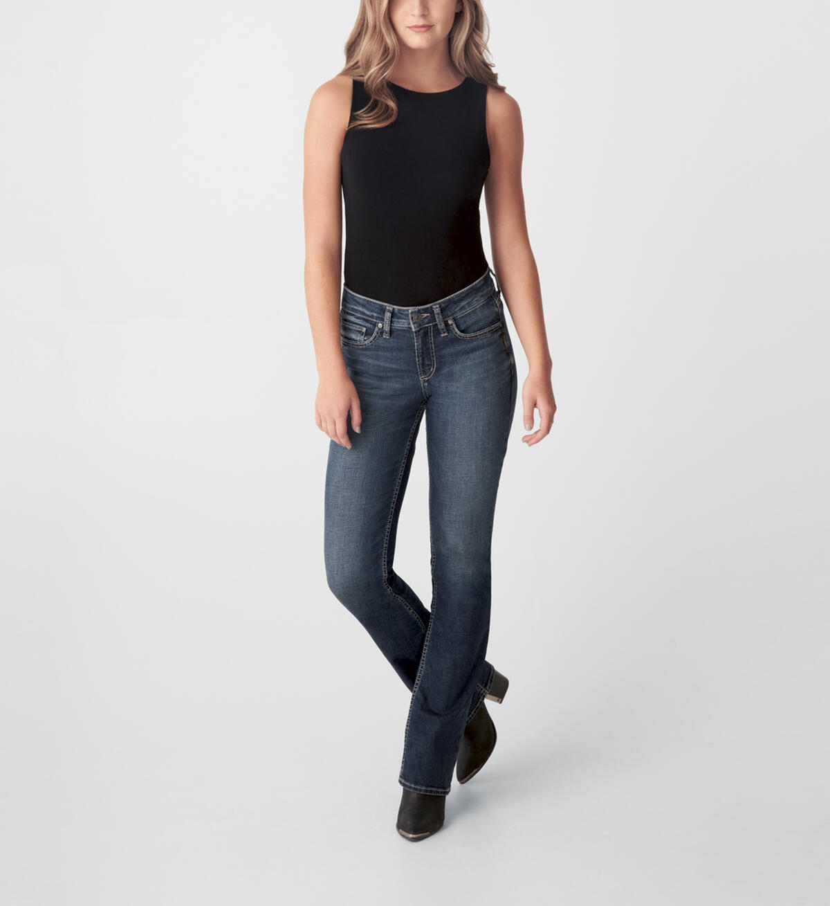 Suki Mid Rise Slim Bootcut Jeans, , hi-res image number 0