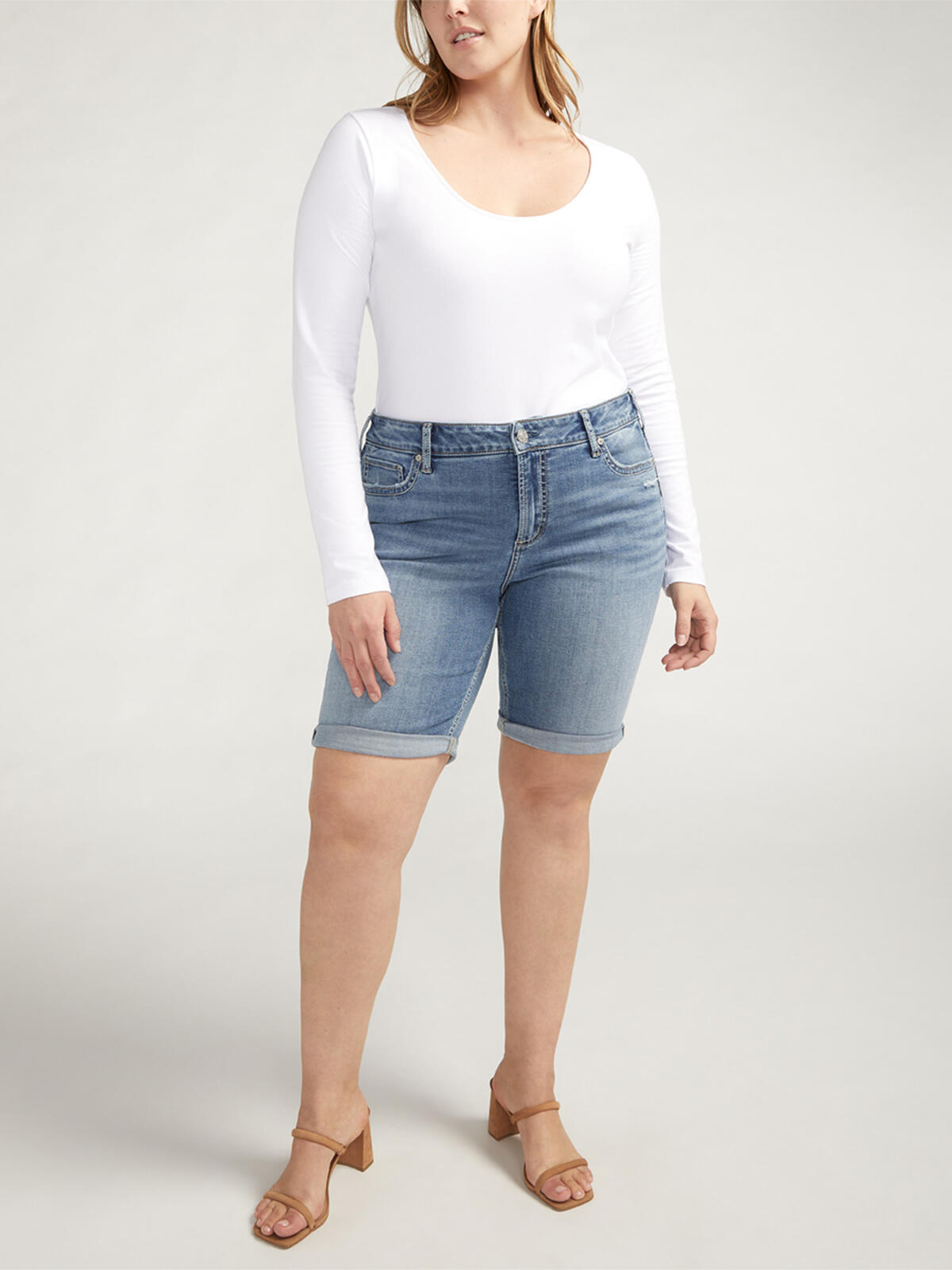 Elyse Mid Rise Bermuda Shorts Plus Size image number 0