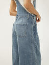 Denim Barrel Leg Overalls image number 4