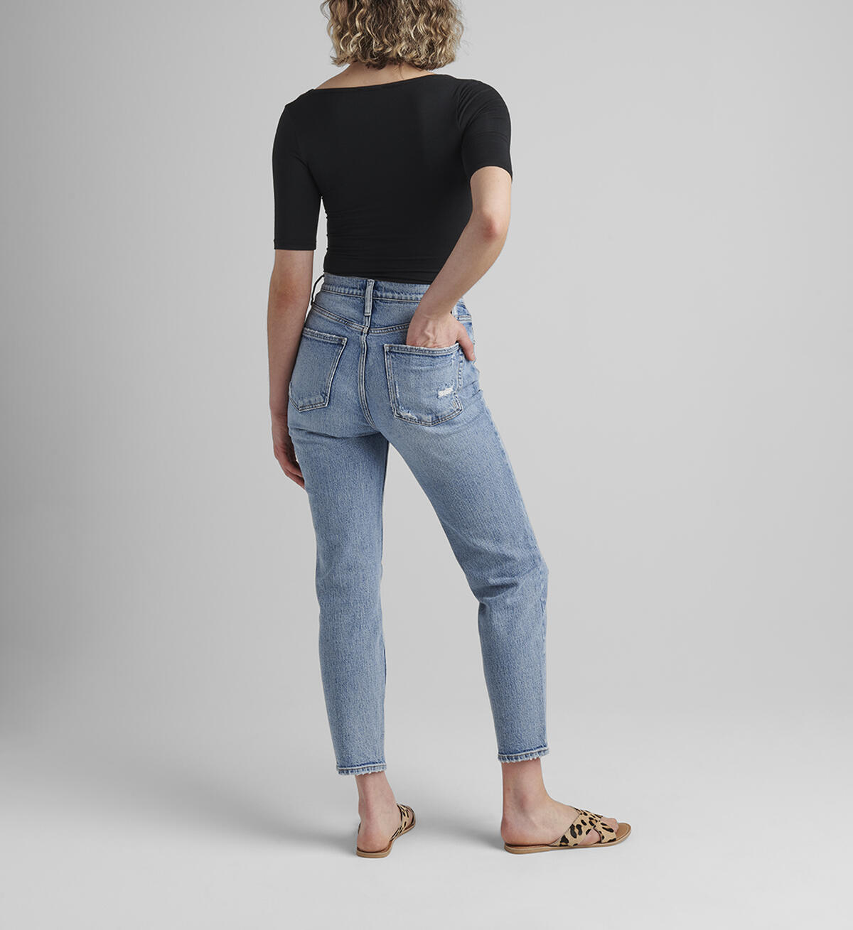 Highly Desirable High Rise Straight Leg Jeans, , hi-res image number 1