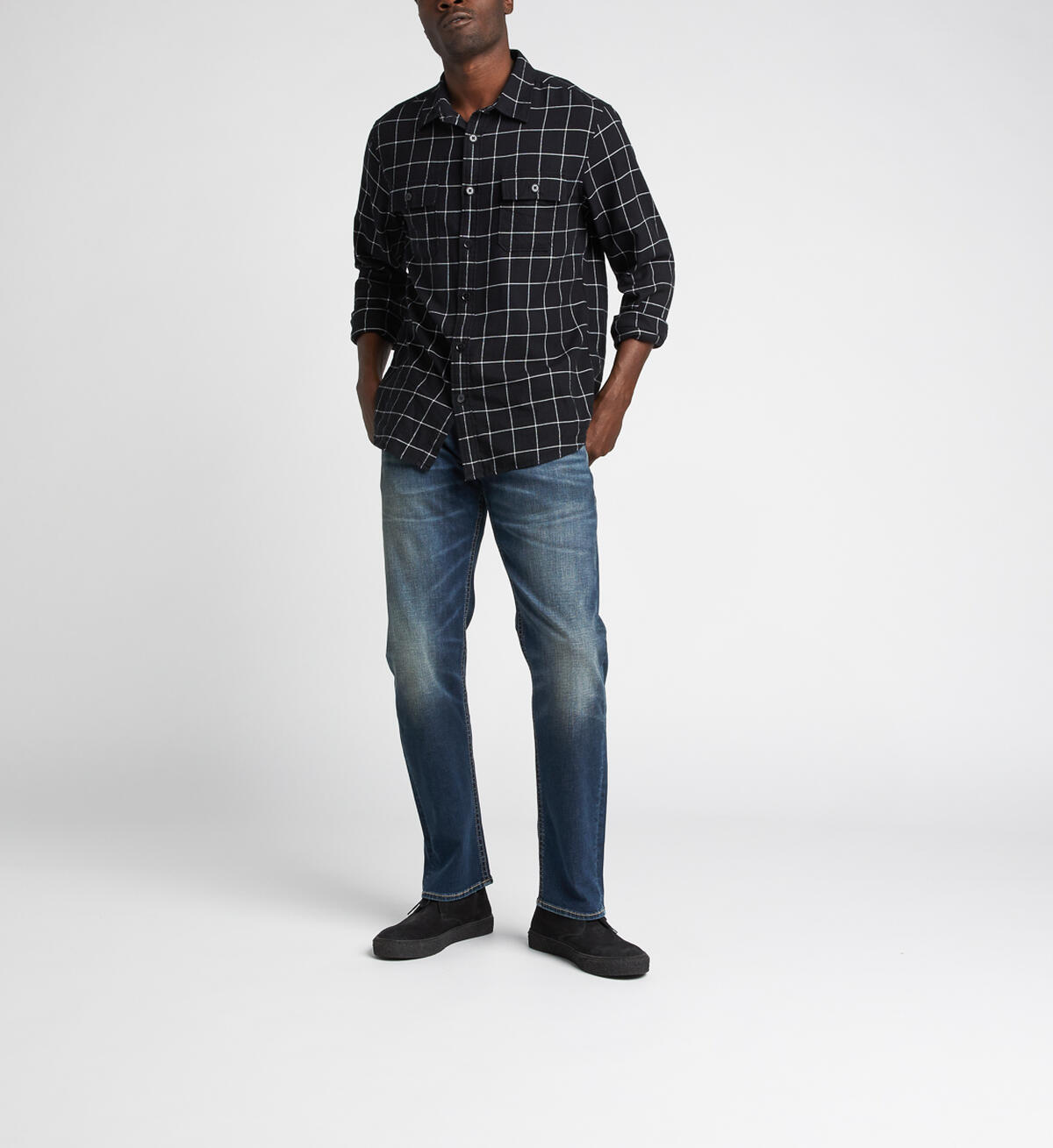 Eddie Relaxed Fit Tapered Leg Jeans, Indigo, hi-res image number 3