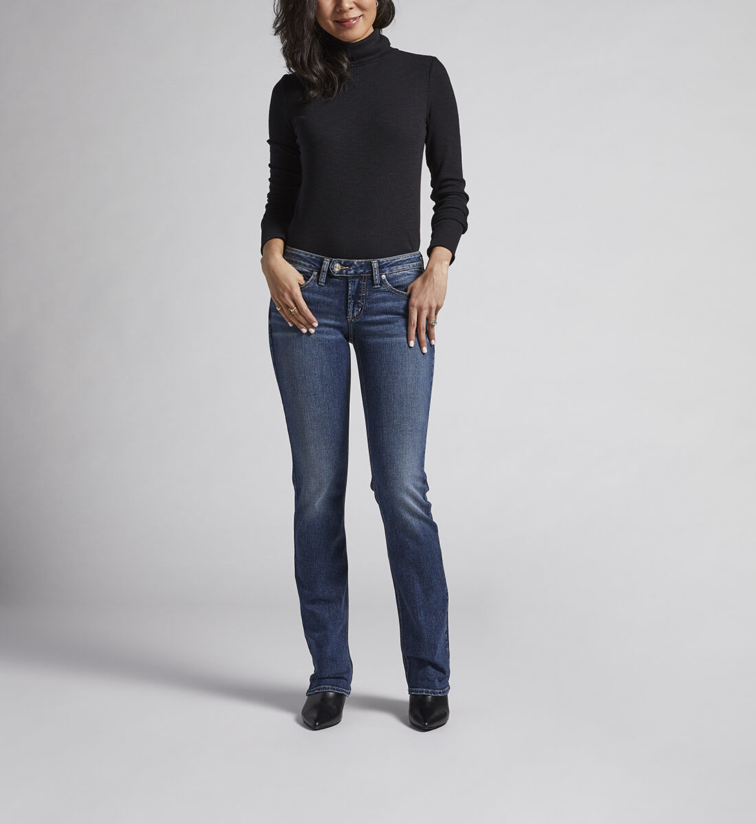 Buy Tuesday Low Rise Slim Bootcut Jeans for CAD 70.00 Silver