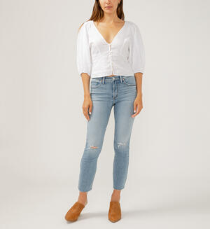 Most Wanted Mid Rise Ankle Straight Leg Jeans