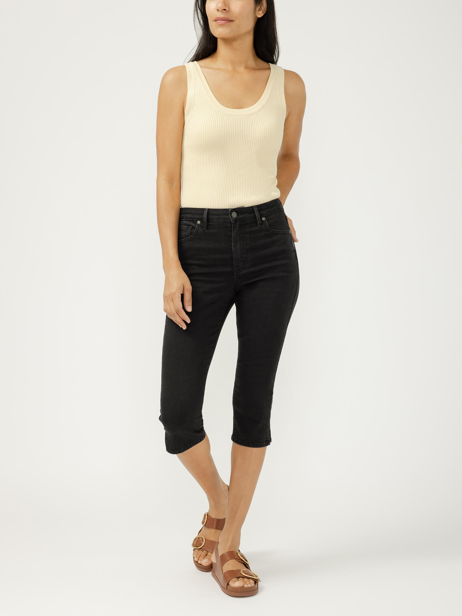 Buy Isbister High Rise Luxe Stretch Capri for CAD 108.00 | Silver Jeans