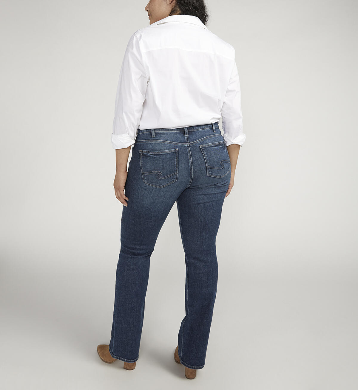 Elyse Mid Rise Slim Bootcut Jeans Plus Size, , hi-res image number 1