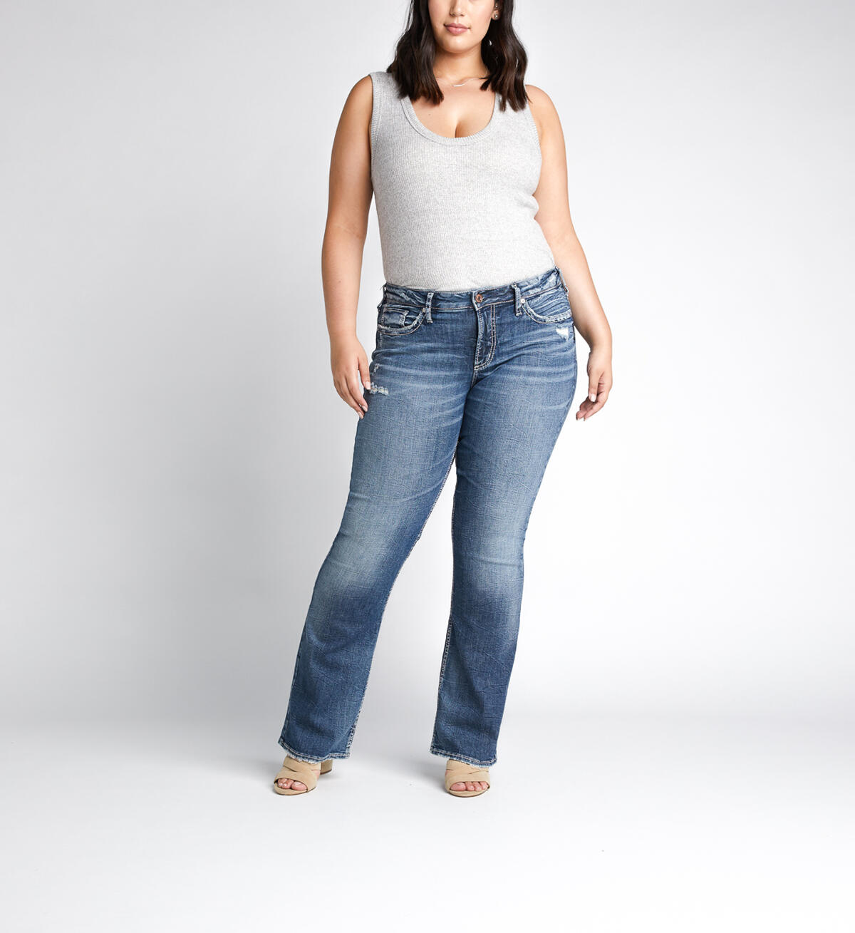Suki Mid Rise Bootcut Plus Size Jeans, , hi-res image number 0