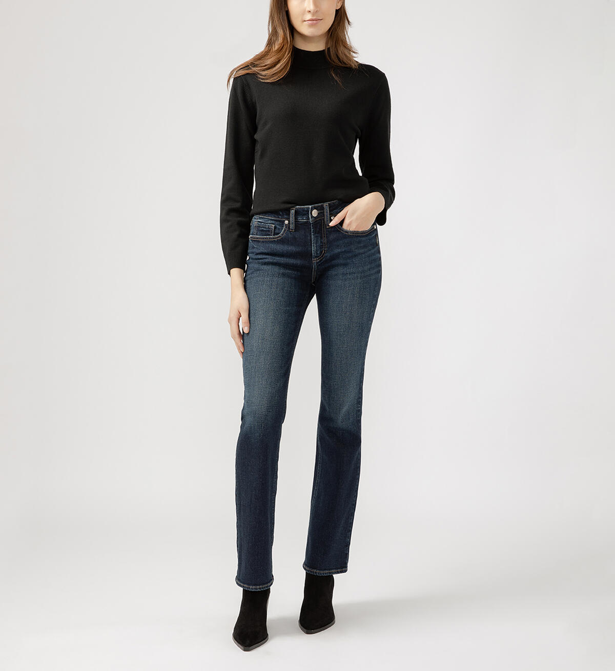 Suki Mid Rise Slim Bootcut Jeans, , hi-res image number 0