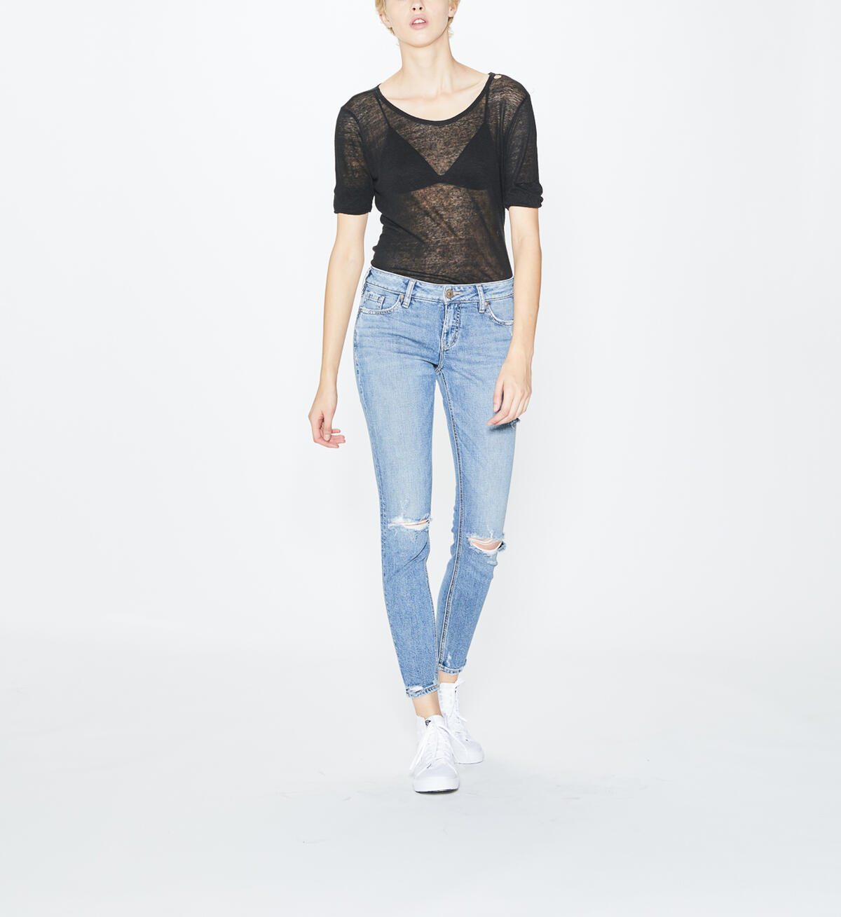 Elyse Super Skinny Mid Rise Light Wash, , hi-res image number 0