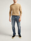 Eddie Athletic Fit Tapered Leg Jeans image number 0