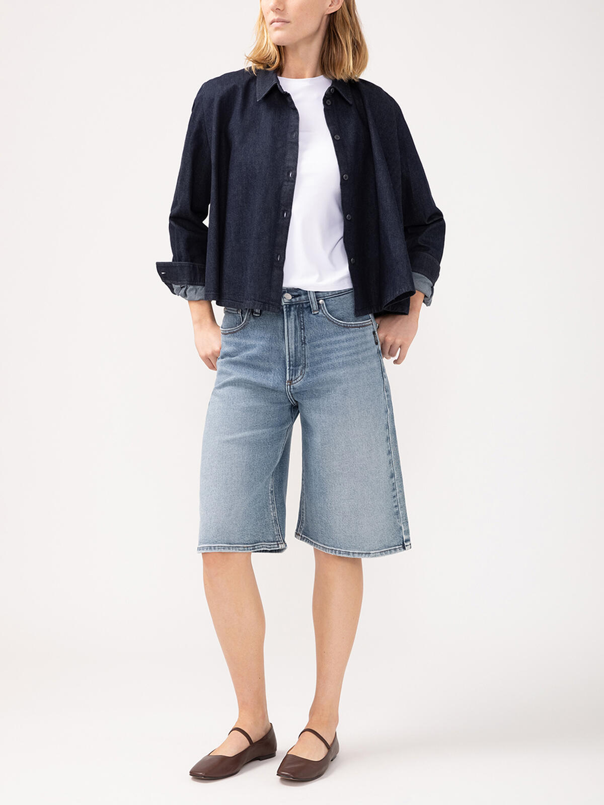 Be Easy High Rise Long Shorts image number 0