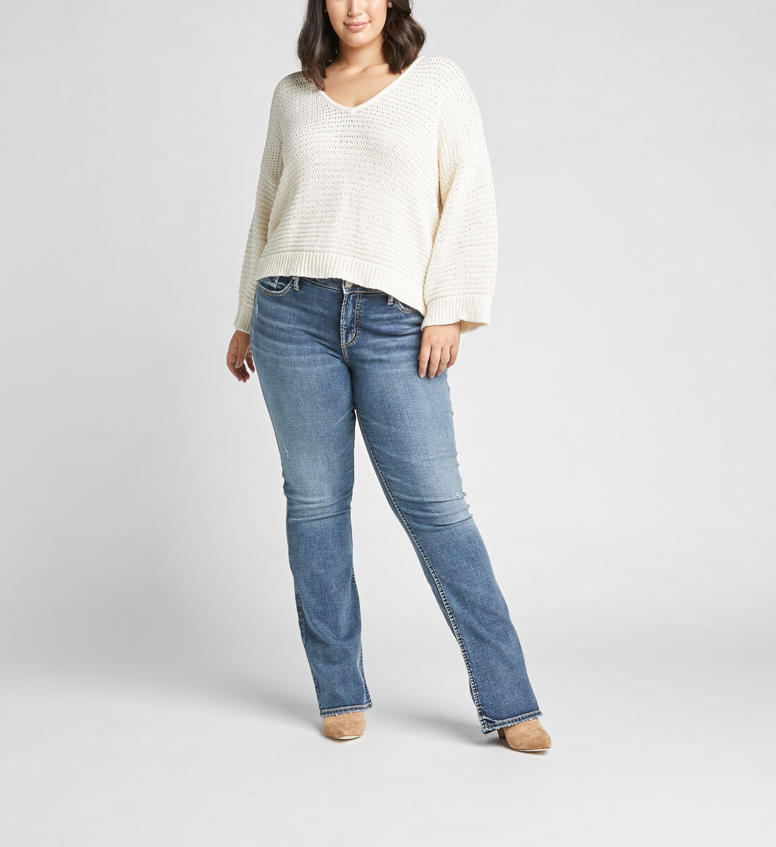 Buy Elyse Mid Rise Slim Bootcut Plus Size Jeans for CAD 114.00