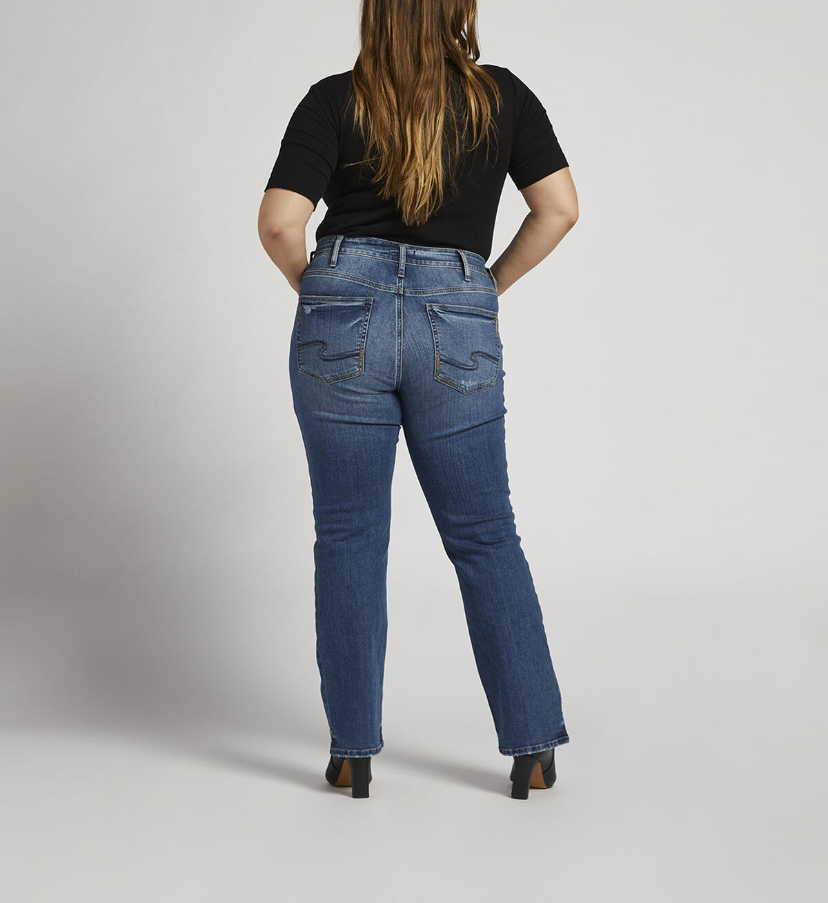 Avery High Rise Slim Bootcut Jeans Plus Size, , hi-res image number 1
