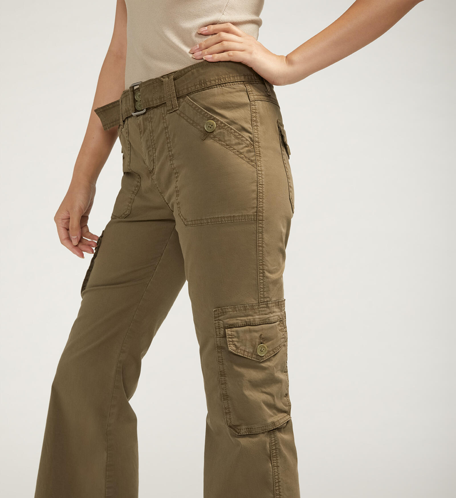 BELTED CARGO BELL BOTTOM PANT