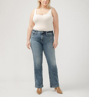 Suki Mid Rise Trouser Leg Jeans Plus Size