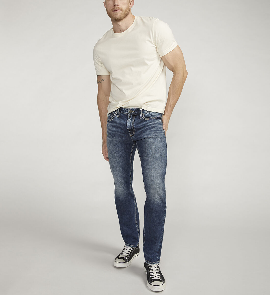 Buy Konrad Slim Fit Slim Leg Jeans for CAD 118.00 Silver Jeans