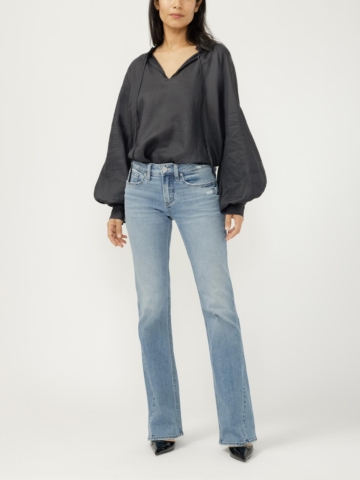 Suki Mid Rise Bootcut Luxe Stretch Jeans image number 0