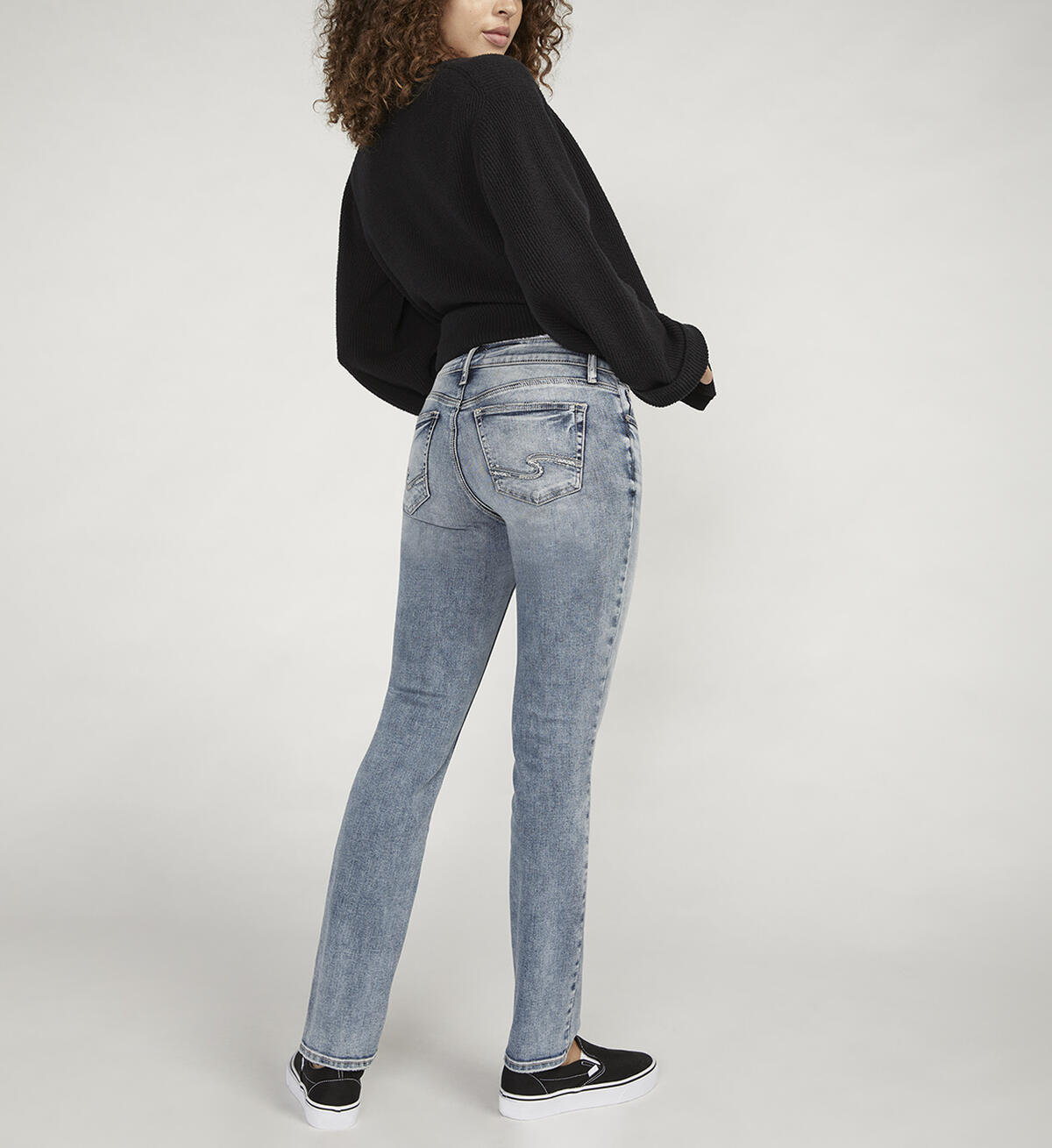 Elyse Mid Rise Straight Leg Jeans, Indigo, hi-res image number 4