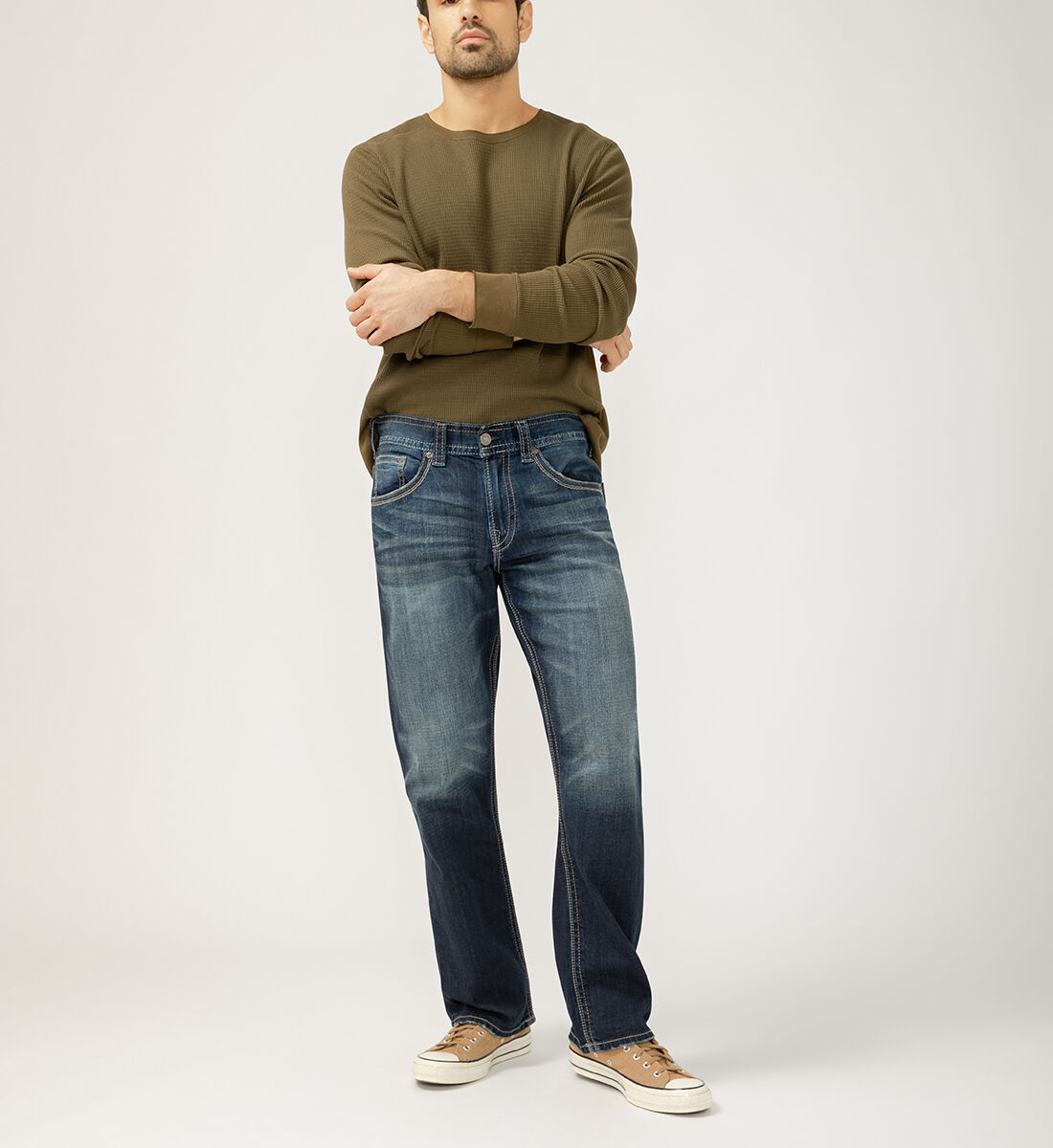 Men's Gordie Jeans Loose Fit Straight Leg | Silver Jeans