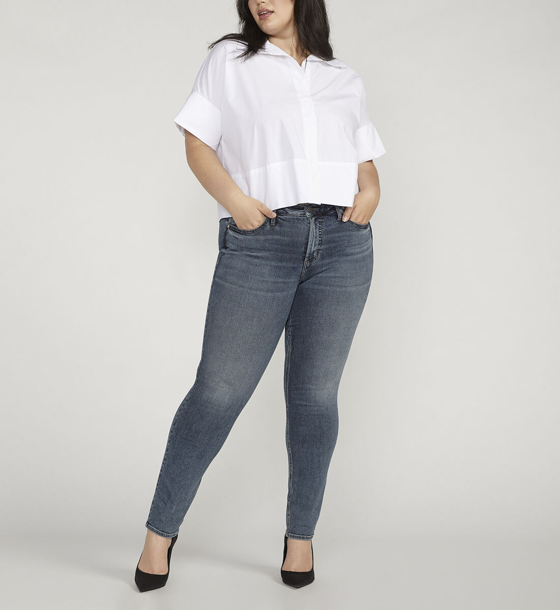 Plus size shop straight leg jeans