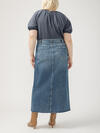 Front-Slit Maxi Jean Skirt Plus Size image number 1