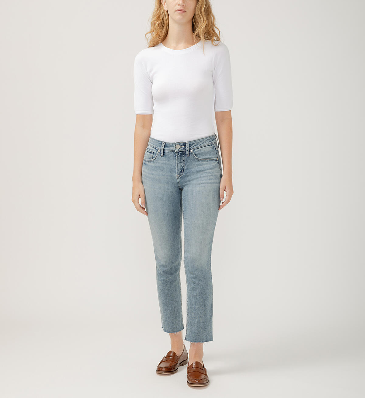 Suki Mid Rise Straight Crop Luxe Stretch Jeans, , hi-res image number 0