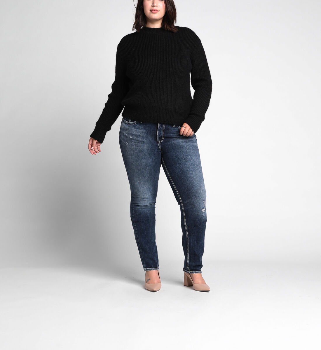 Plus size silver jeans clearance cheap