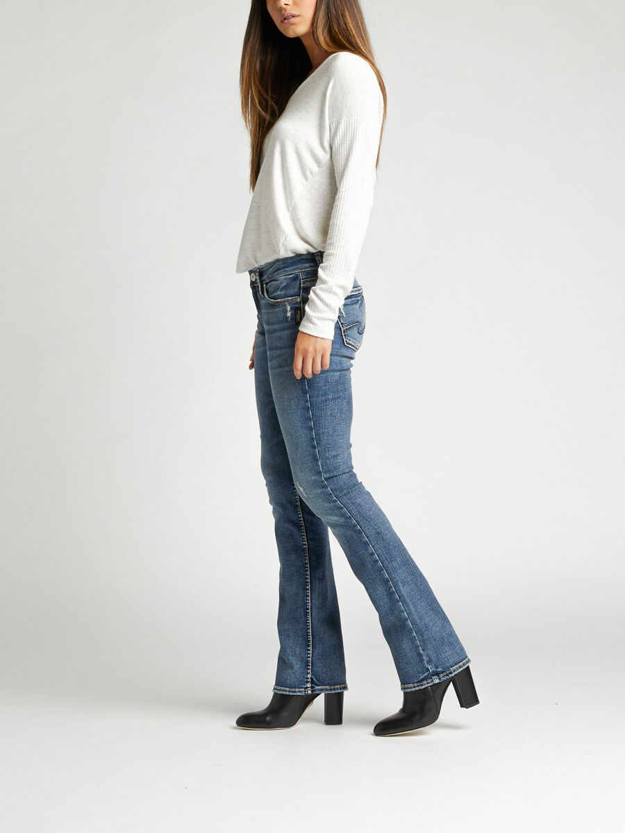 【WONDER WONDER】Mistin low-waisted gray bootcut denim pants WallFlower Luscious Curvy Bootcut Jeans for Women Mid-Rise