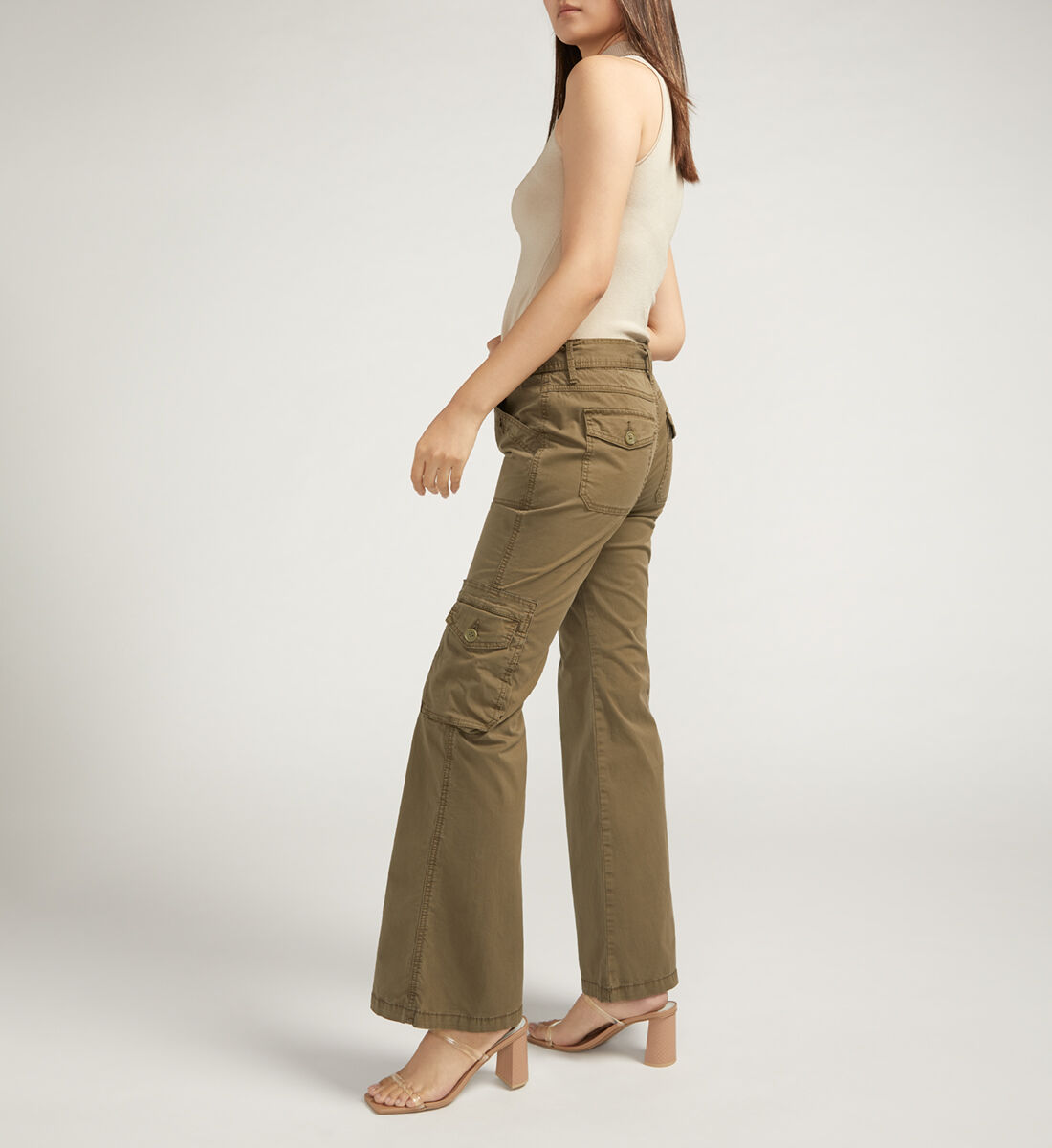 Belted cargo hot sale pants womens