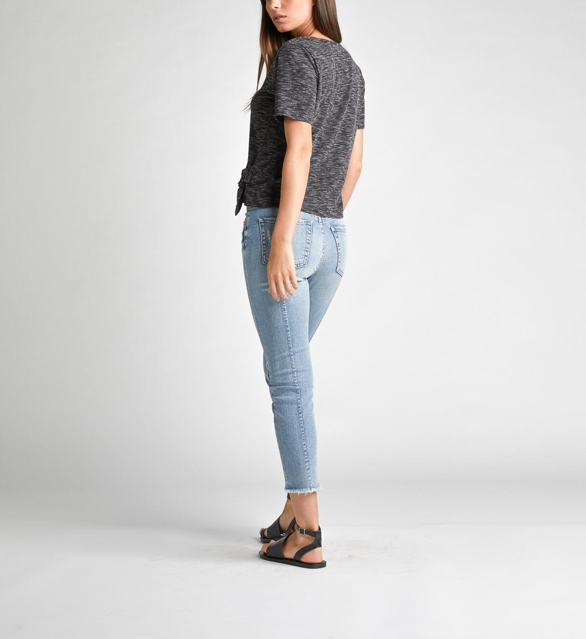 Adrea Side-Tie Space-Dyed Wrap Tee, , hi-res image number 2