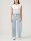Be Easy Straight Leg Drawstring Jeans image number 0