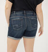 Elyse Mid Rise Luxe Stretch Shorts Plus Size, , hi-res image number 4