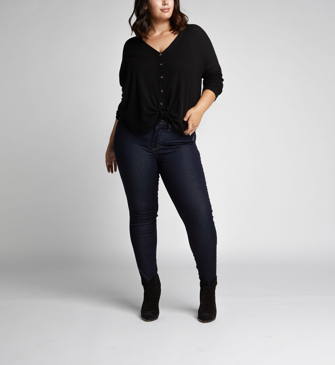 Plus size silver jeans clearance cheap