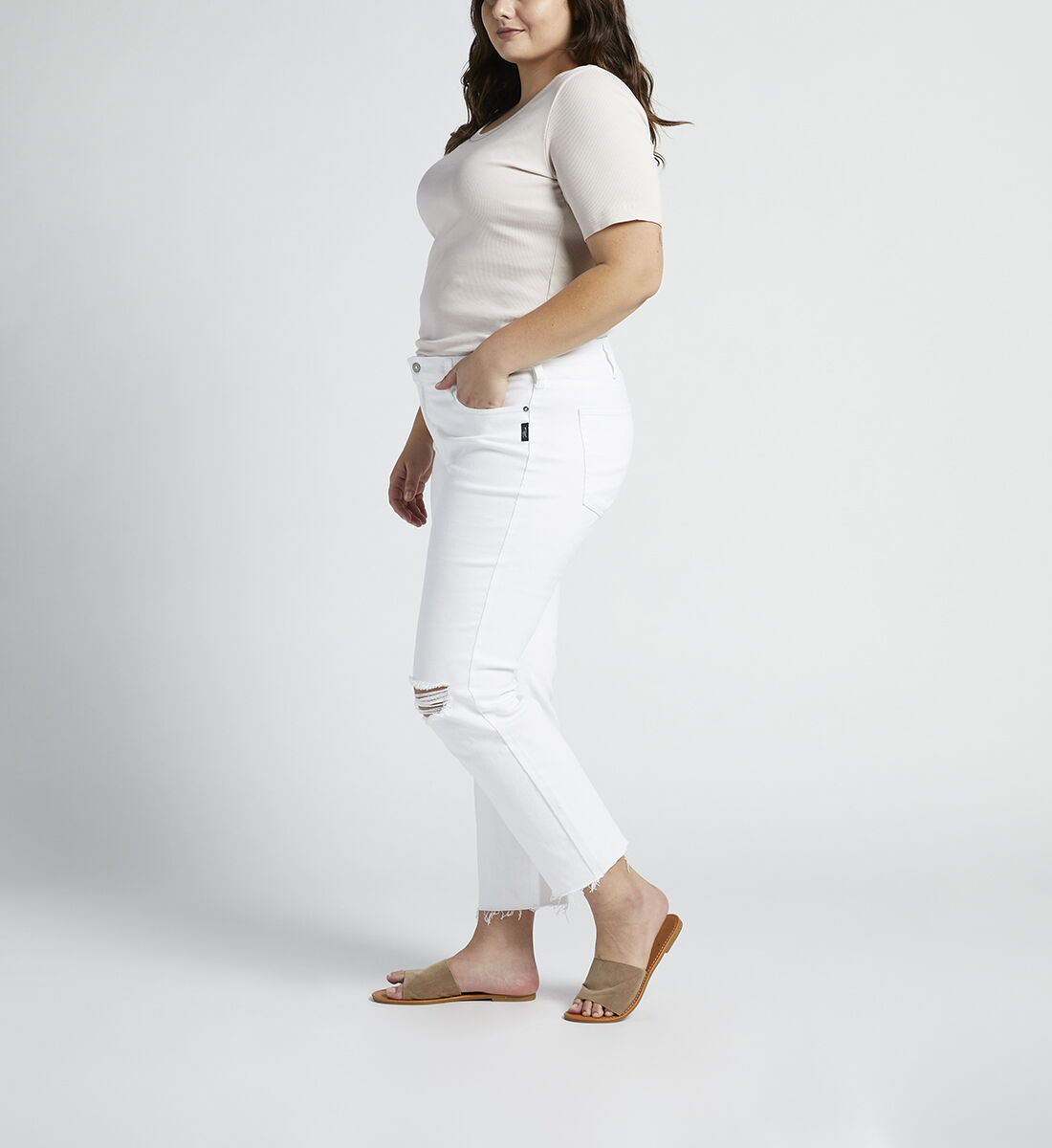 Plus size clearance women's cropped pants