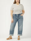 Relaxed Mid Rise Straight Leg Jeans Plus Size image number 0
