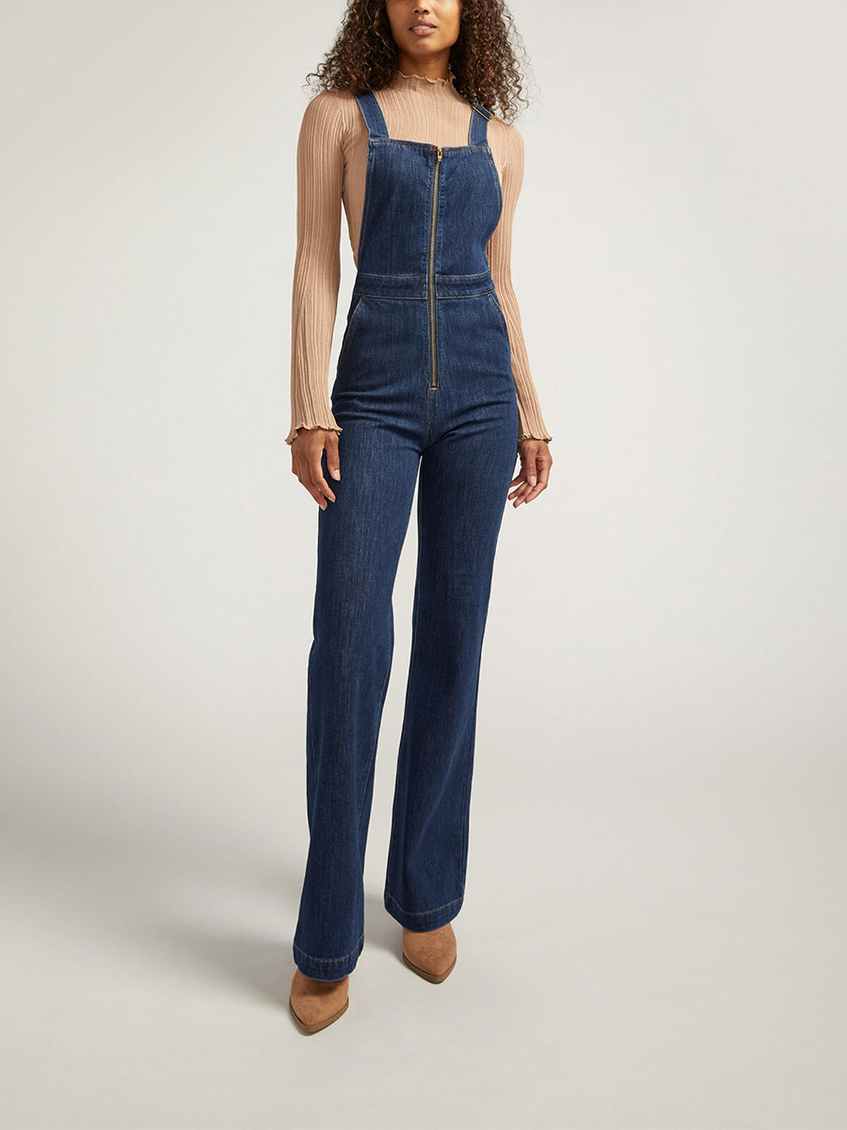 70s Flare Leg Overall Jeans image number 0