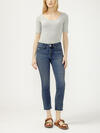 Suki Mid Rise Cropped Skinny Jeans image number 0