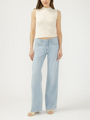 Suki Mid Rise Wide Leg Jeans