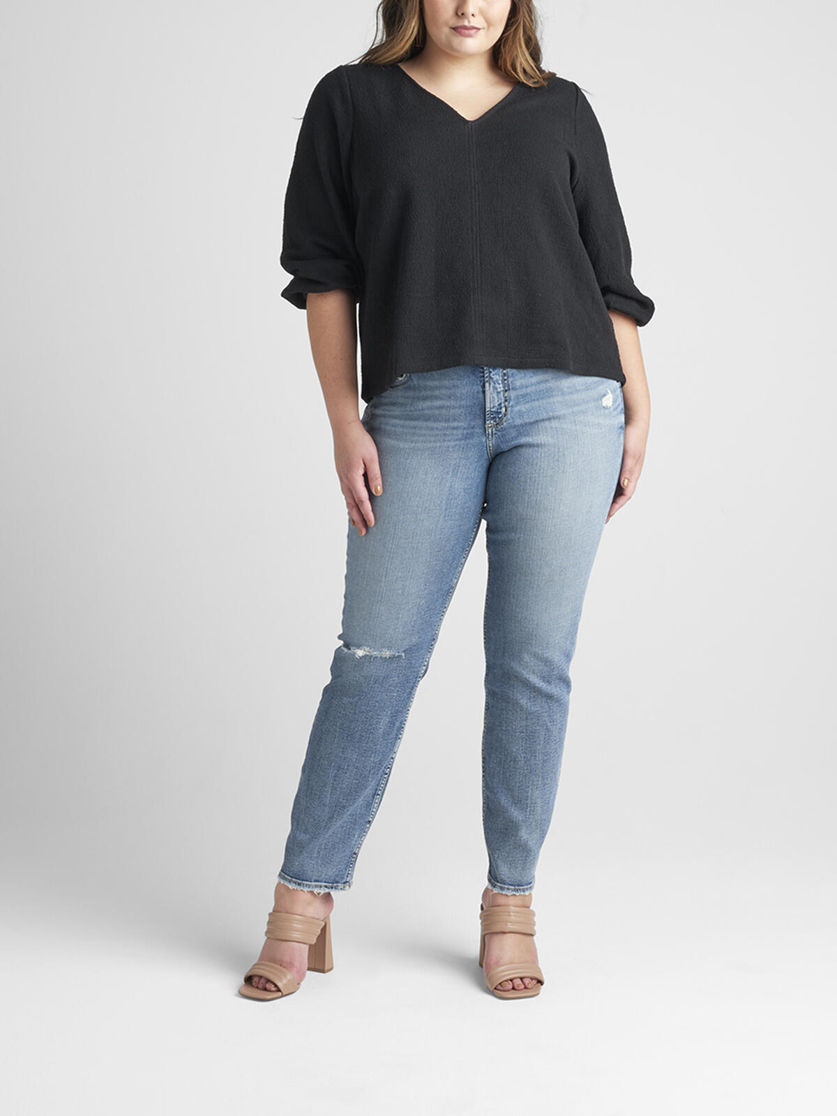 Avery High Rise Straight Leg Jeans Plus Size image number 0