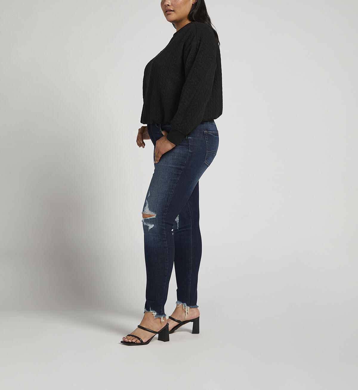 Avery High Rise Skinny Jeans Plus Size, Indigo, hi-res image number 2