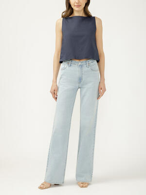 90s Mid Rise Baggy Bootcut Jeans