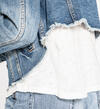 Shelby - Cropped Girlfriend Denim Jacket With Frayed Hem, , hi-res image number 3