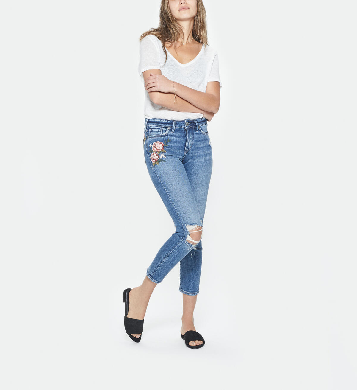 Mazy Slim Crop Medium Wash, , hi-res image number 3