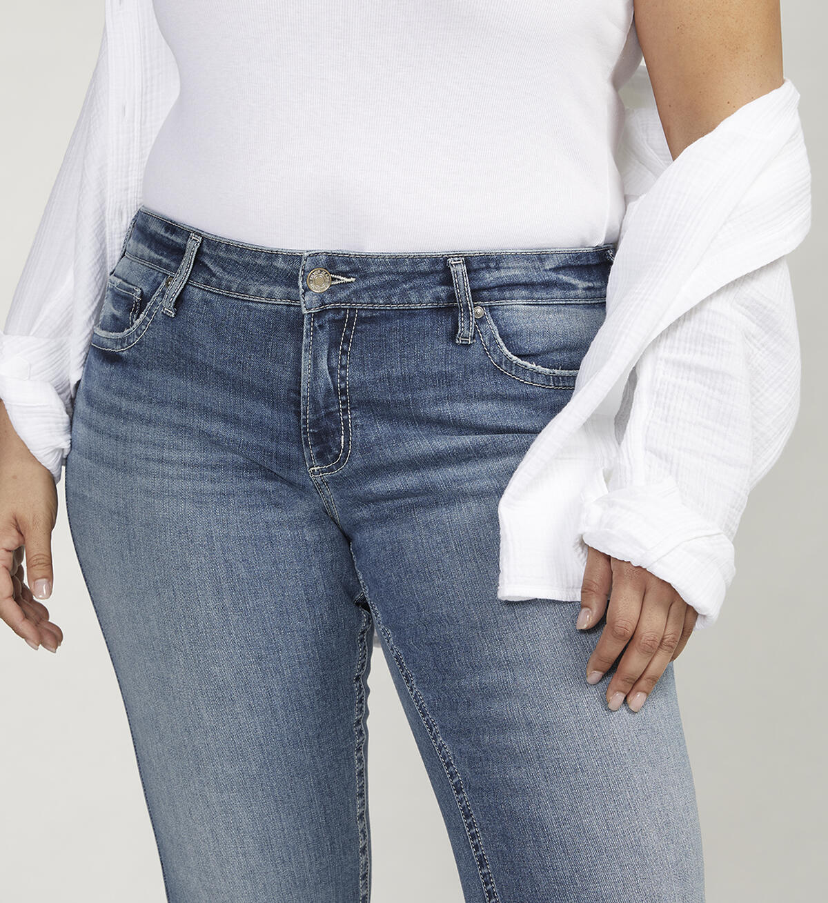 Britt Low Rise Slim Bootcut Jeans Plus Size, , hi-res image number 3