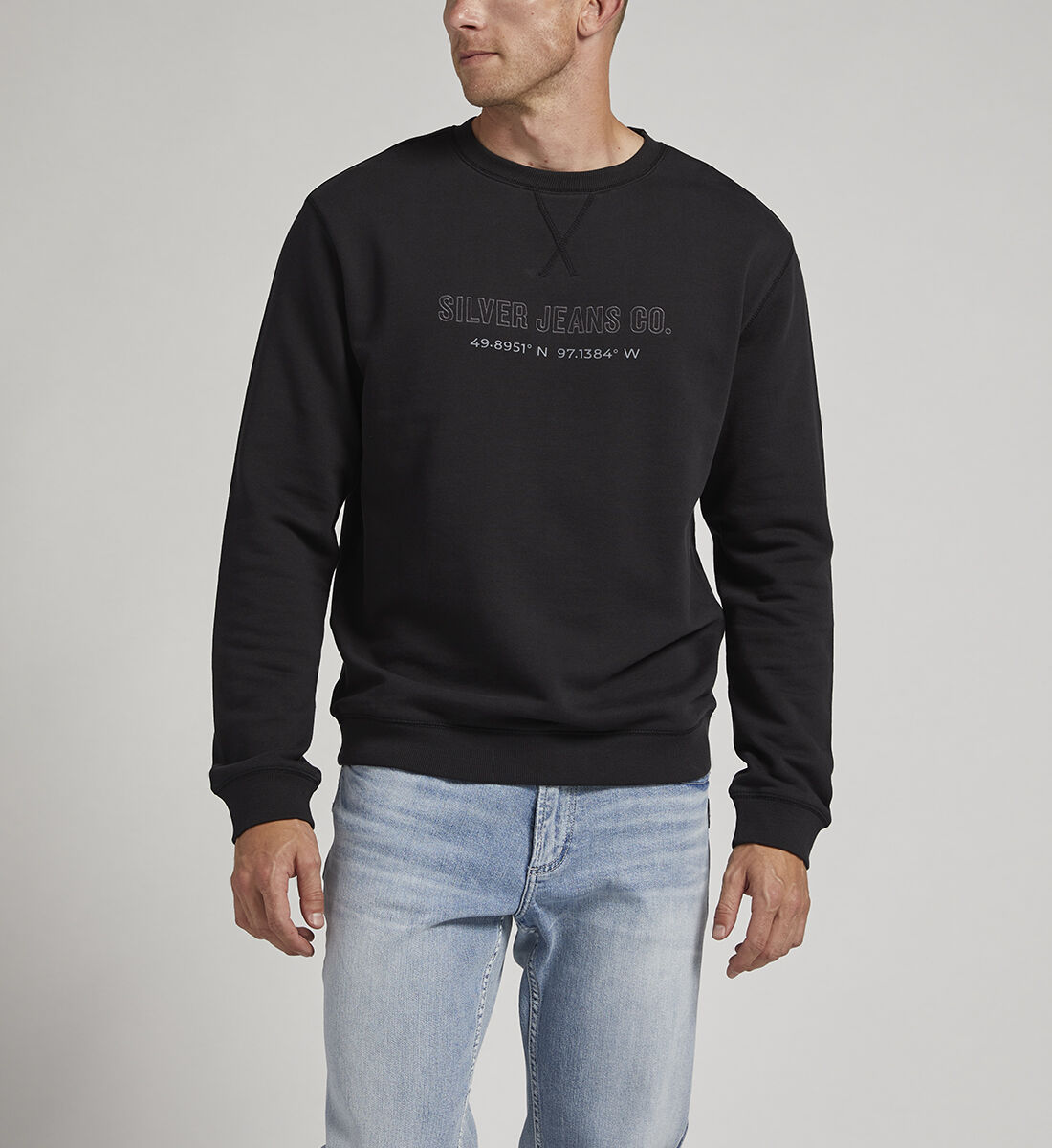 Black sweatshirt and jeans sale