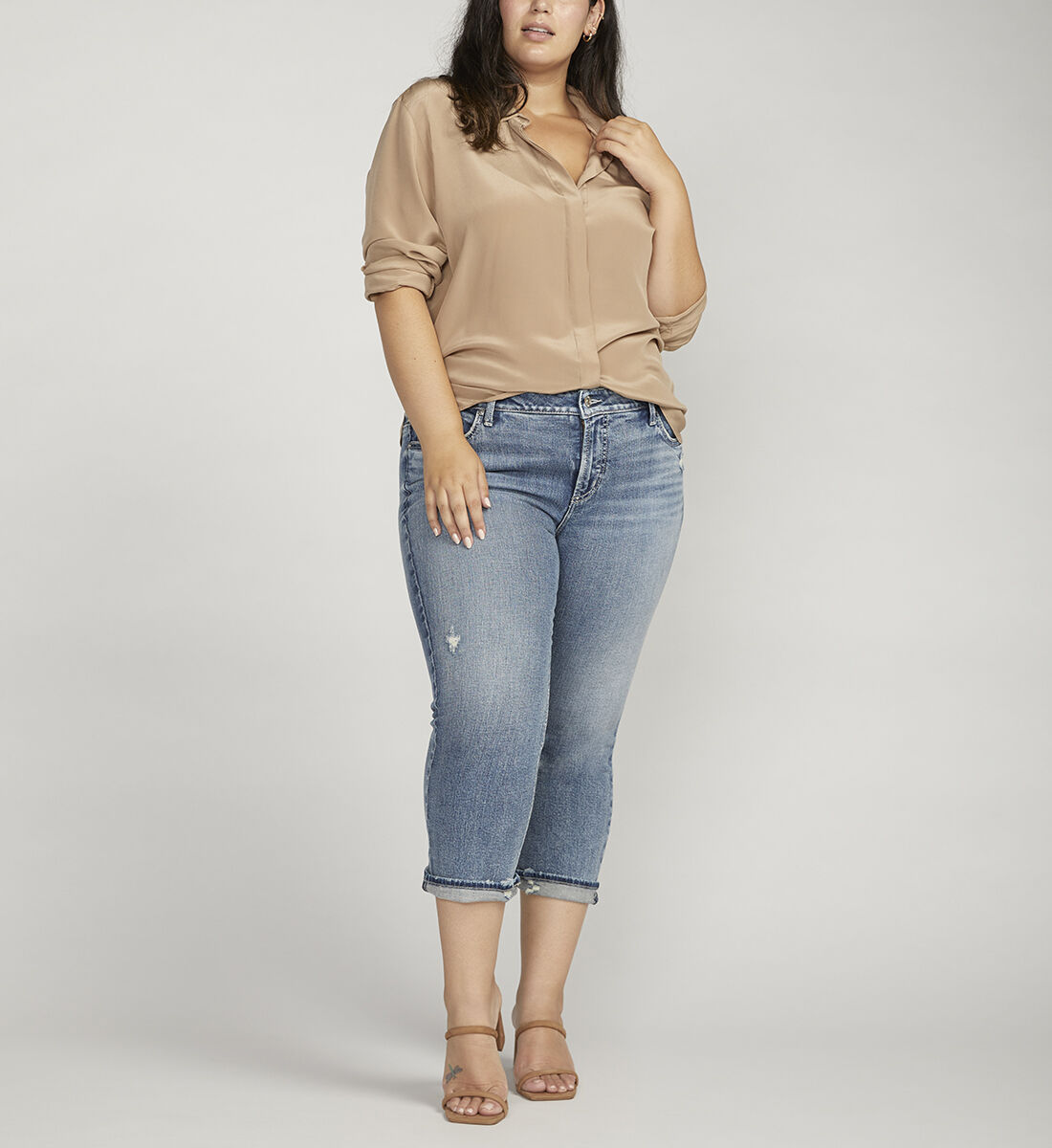 Plus cheap capri jeans