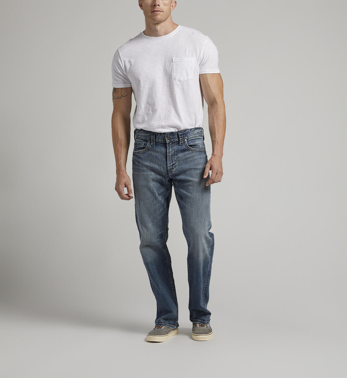 Gordie Straight Mens Dark Wash, Indigo, hi-res image number 0