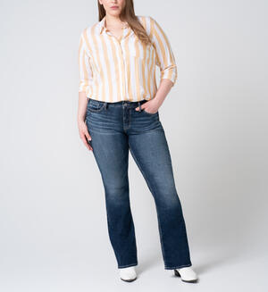 Suki Mid Rise Slim Bootcut Jeans Plus Size