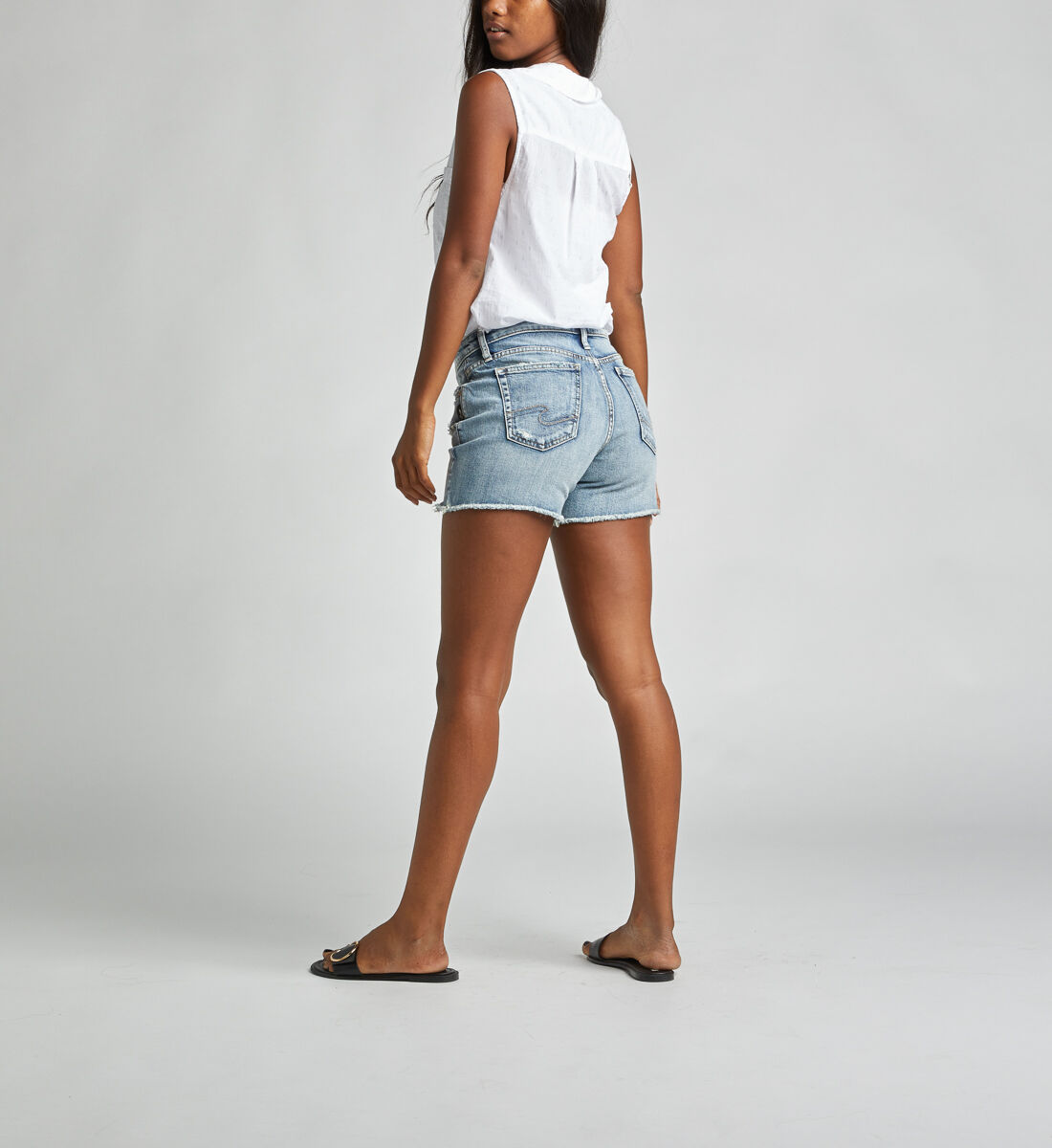 Mid rise boyfriend shorts clearance
