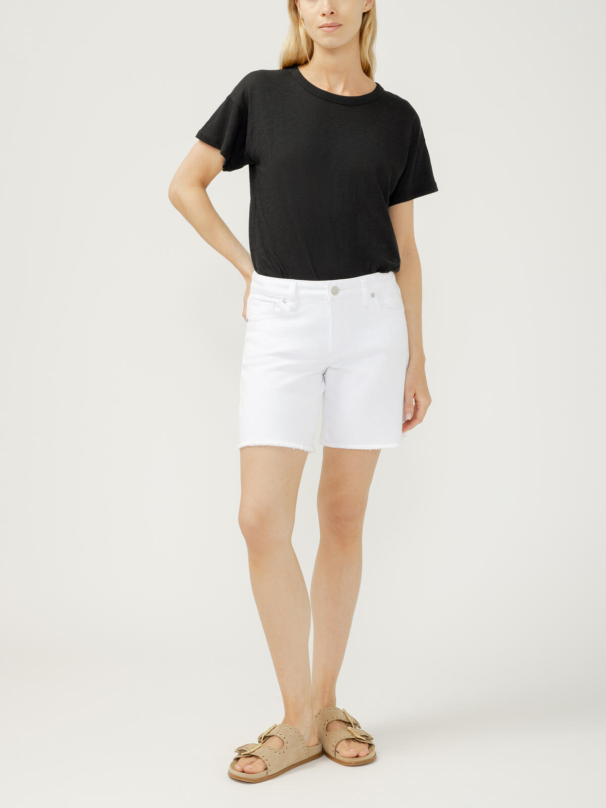 Suki Mid Rise Long Shorts image number 0