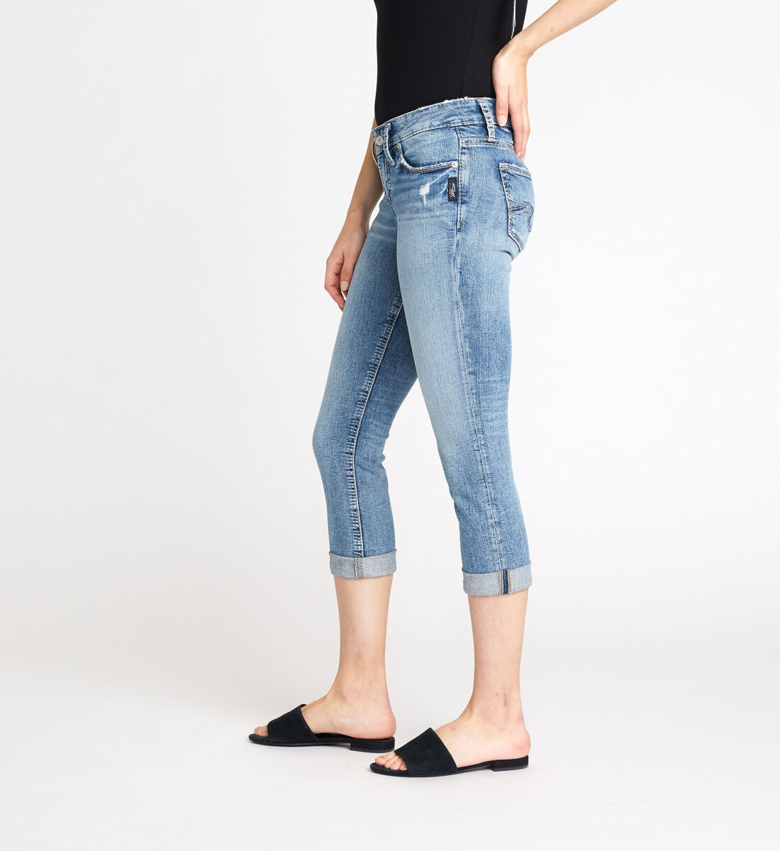 Silver suki mid capri cheap